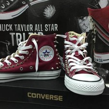 Scarpe Converse Bordeaux Alte