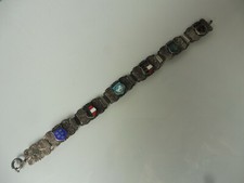 Bel Vecchio Bracciale Austria 800 Argento Smaltato Austria - Stemma Nazionale