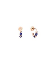 Orecchini Dodo Hoop Mini Granelli DOC1002_GRANX_CBL9R Earrings Oro rosa Blu