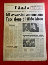 L'UNITA' del 6-5-1978 BRIGATE ROSSE UCCISIONE DI ALDO MORO Quotidiano PCI