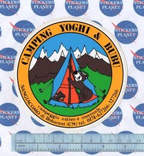 ADESIVO STICKER VINTAGE AUFKLEBER AUTOCOLLANT ORIGINAL CAMPING YOGHI & BUBU