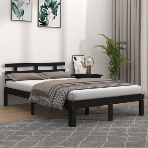 Vidaxl giroletto nero legno - nero,