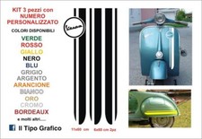 Kit adesivi vespa strisce logo - kit,