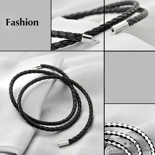 Bracciale braccialetto cuoio - bracciale,