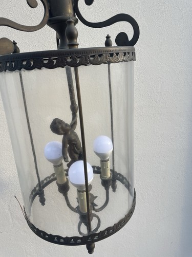 Antico lampadario rotondo - antico,