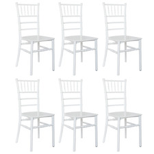 Set 6 Sedie Chiavari Bianca Vintage Sedia Chiavarina Catering Design Classico