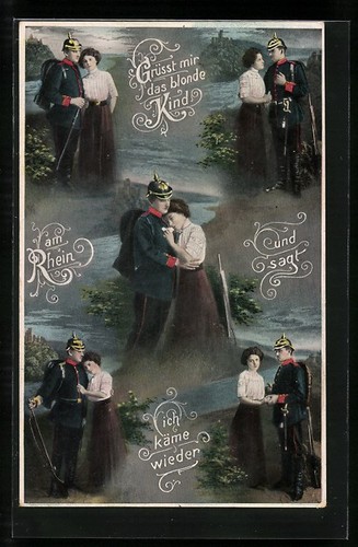 Cartolina soldato con brufolo