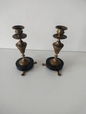 Candelabri In Ottone E Marmo