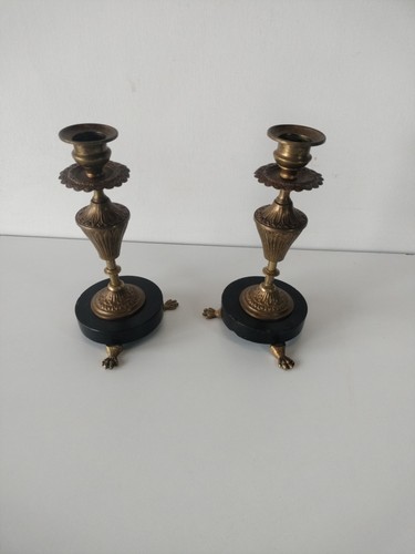 Candelabri ottone marmo - in,