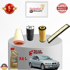 KIT TAGLIANDO 4  FILTRI E OLIO xBMW SERIE 3 E46 320 D 110KW 150CV DAL 2002 ->