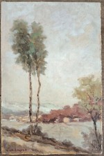 Quadro ad olio - Paesaggio - Pittore russo?