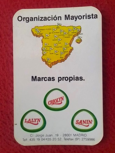 Calendario bolsillo 1989 - calendario,