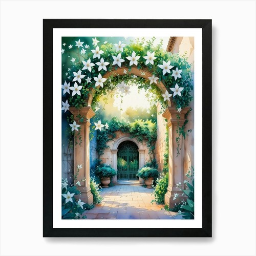 Arco con fiori bianchi - , arte
