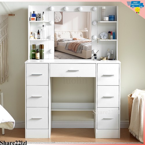 Scrivania vanity con specchio - vanity,