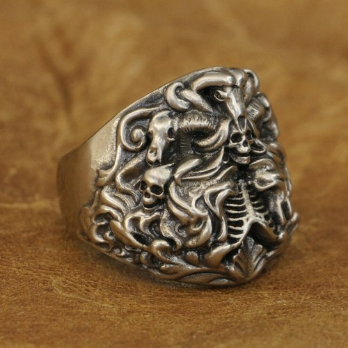 Anello teschio banshee scuro