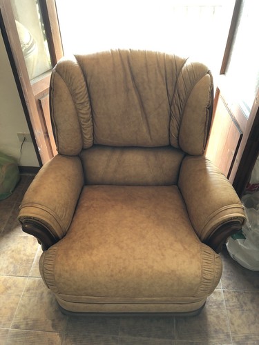 Poltrona vintage pelle - pelle, anni