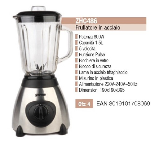 Frullatore zephir zhc486 - zephir,
