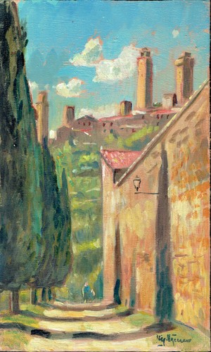 Dipinto olio siena s - dipinto,