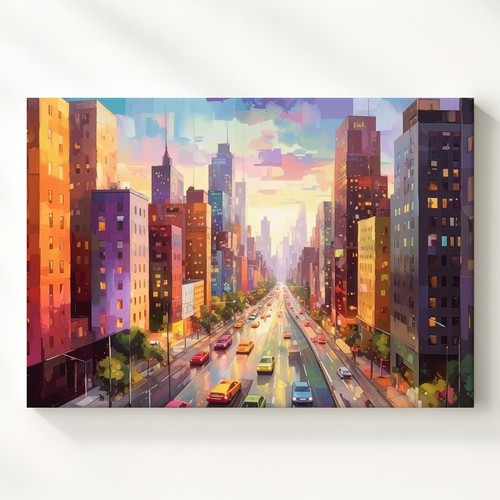 Tela dreamspeed city colorata - tela,