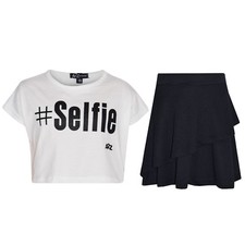 Top Crop Bianco Per Ragazze