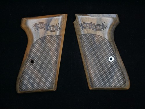 Custom made walnut wood grips - walnut,