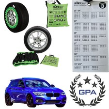 CALZE DA NEVE IN TESSUTO BMW SERIE 1 2011 2012 2013 2014 CERCHIO 16 17 18 19