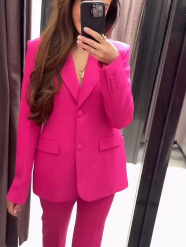 Zara blazer aderente rosa - zara,