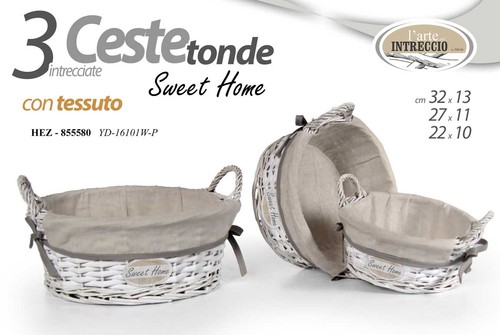 Cestini vimini tondi con - vimini,