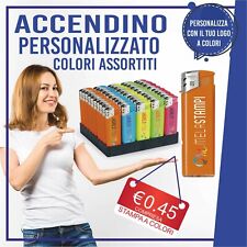accendini personalizzati stampa a colori gadget lotto 50 100 150 200 PE865 NEON 