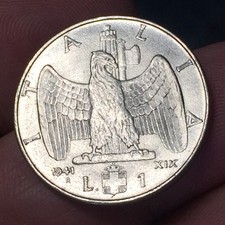 ?  1 LIRA 1941 ITALIA SEDUTA  Vittorio Emanuele III Regno D’italia