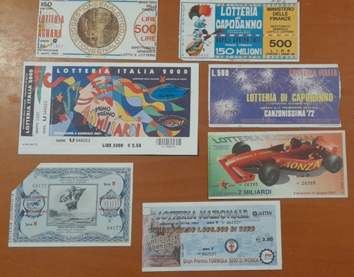 Lotto biglietti lotteria - di, 7