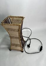 abat-jour Etnico Vintage Bamboo Table Lamp Shade & Base Table Bedside Lamp