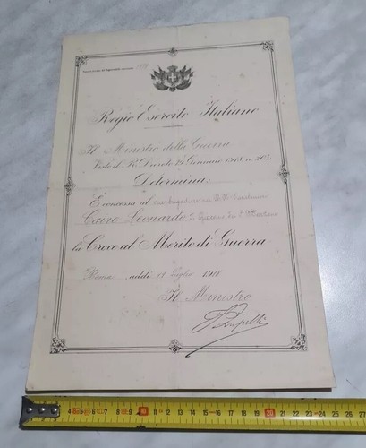 Attestato regio esercito - attestato,