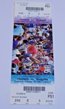 Charlotte Hornets Denver Nuggets Ticket Stub #3 10/19/95 Larry Johnson
