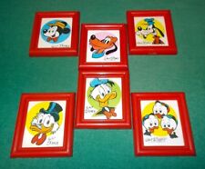 6 QUADRETTI DISNEY doppi con 12 Ritratti, Gadgets del Club di Topolino anni '70