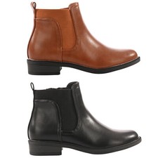 Women Low Faux Leather Ankle
