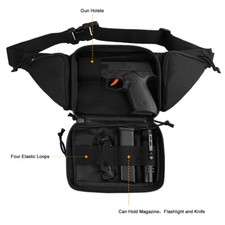 Tactical Fanny Pack Nascosto Trasporto Pistola Fondina Multi Pocke Borsa Pistola