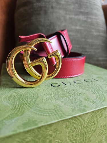Gucci cintura pelle - rossa, con