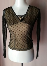 Maglietta donna maglia  blusa pizzo  tg S/M