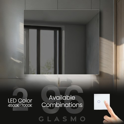 Specchio bagno illuminato con