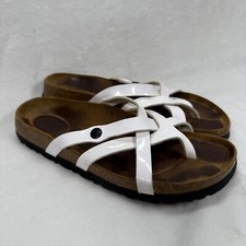 Betula sandali infradito bianco vernice slide comodi taglia 40N W9 M7