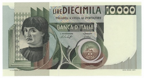 10000 lire ritratto - lire, d'uomo