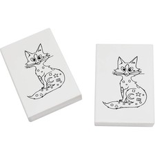 2 x 45mm 'Unusual kitty'