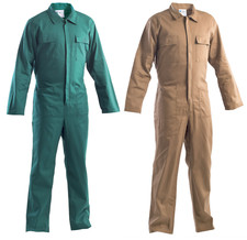 Tuta lavoro verde/sabbia meccanico artigiano officina cotone massaua DPI 1a cat.