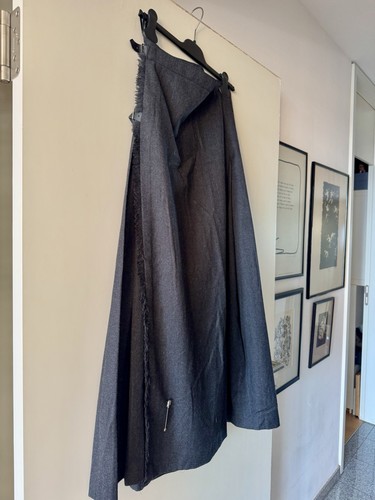 Burberry maxi kilt grigio