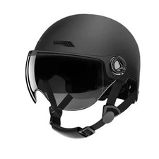 Mezzo casco nero vintage moto - nero,