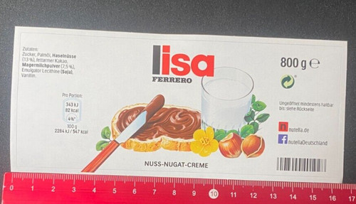 Adesivo sticker vetro nutella - vetro,