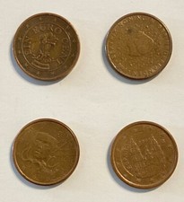 4 Monete da 1 cent. rare: Austria 2002, Olanda 2001, Spagna 2004, Francia 2008.