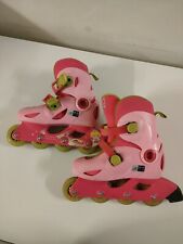 Pattini Rotelli In Linea Bimba Rosa Regolabili Taglia 30-32