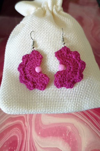 Orecchini crochet ventagli